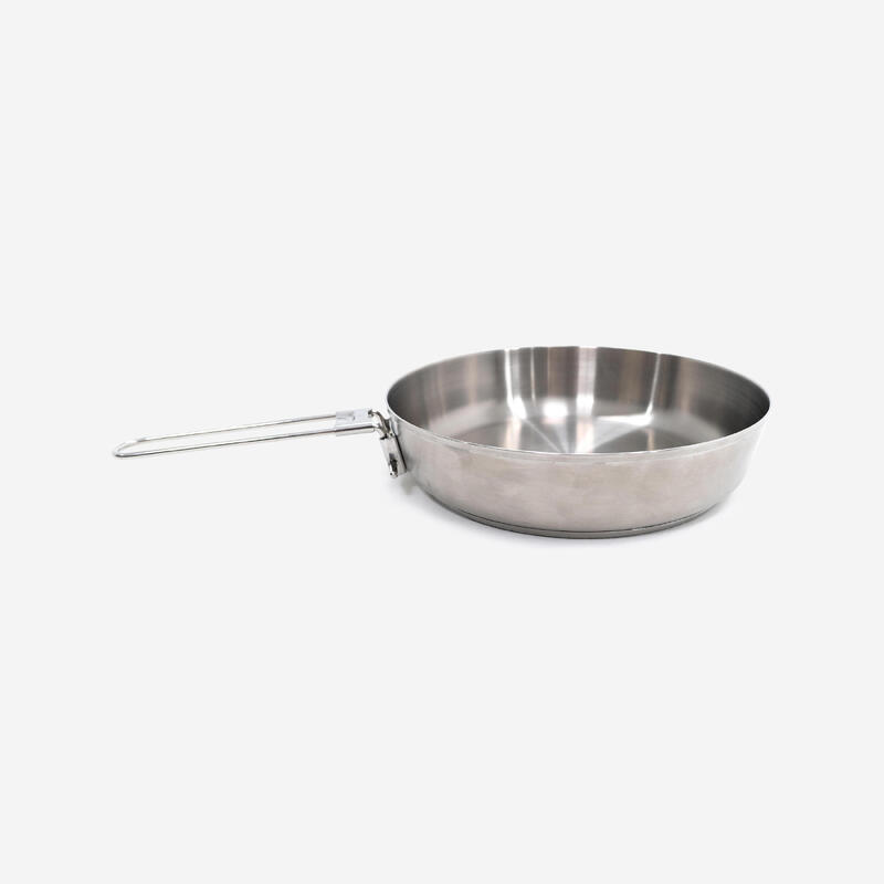 Steelpan 500 voor de camping roestvrij staal met dubbele bodem 1,2 l Ø 20 cm