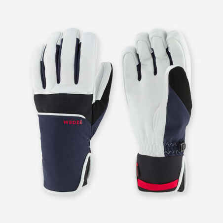 Modre in bele smučarske rokavice 550 za odrasle