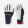 Warme en waterdichte skihandschoenen voor volwassenen 550 marineblauw wit