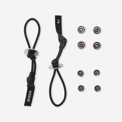 Elastische stijgvelspanner voor toerski's met inkepingen