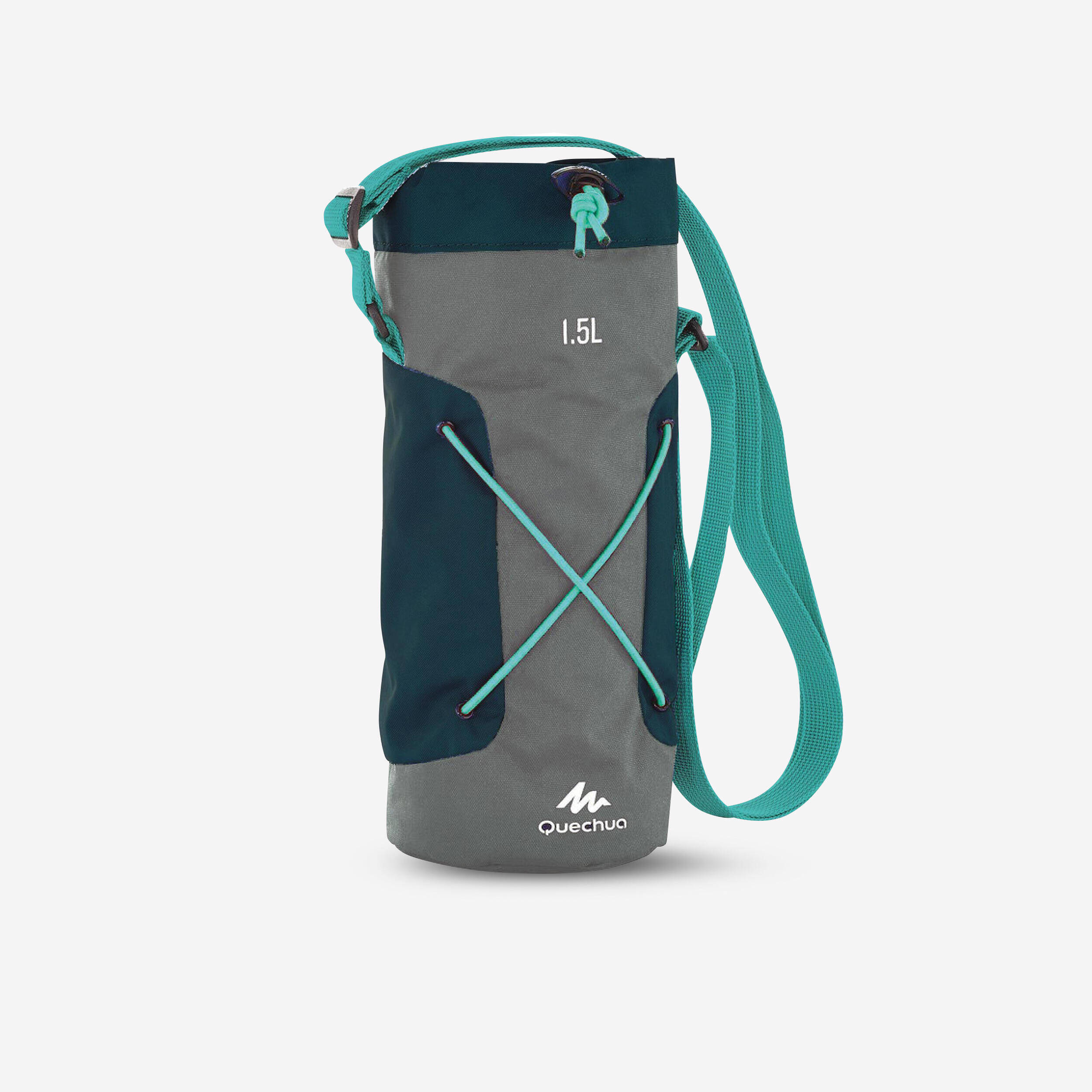 Isothermal Cover for Hiking Water Bottle 1.2 to 1.5 Litre - Grey/Blue -  1