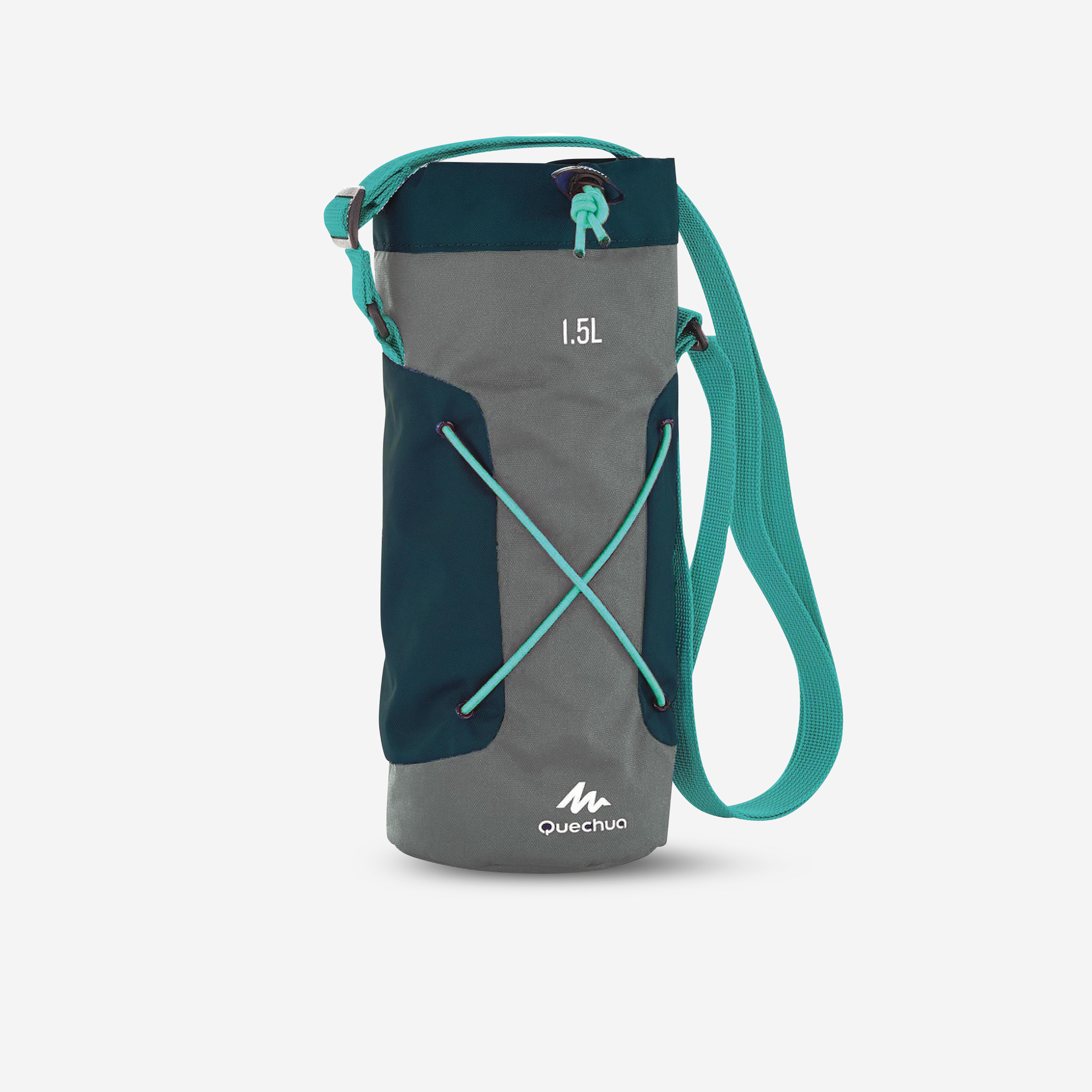 Housse isotherme pour gourde randonnée 1,2 à 1,5 litre gris/bleu - Randonnée - Trek - Quechua- Clubs - Entreprises - Collectivités - Associations