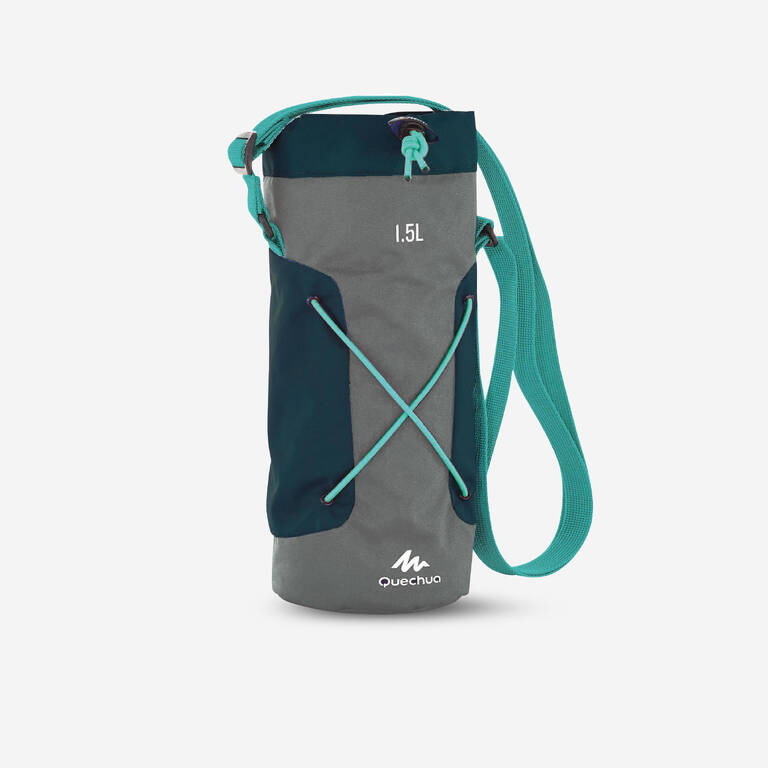 Penutup Isotermal untuk Botol Air Hiking 1,2 sampai 1,5 Liter - Abu-abu/Biru