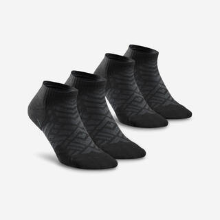 Adult hiking socks (2&nbsp;pairs) Hike 100 - Black