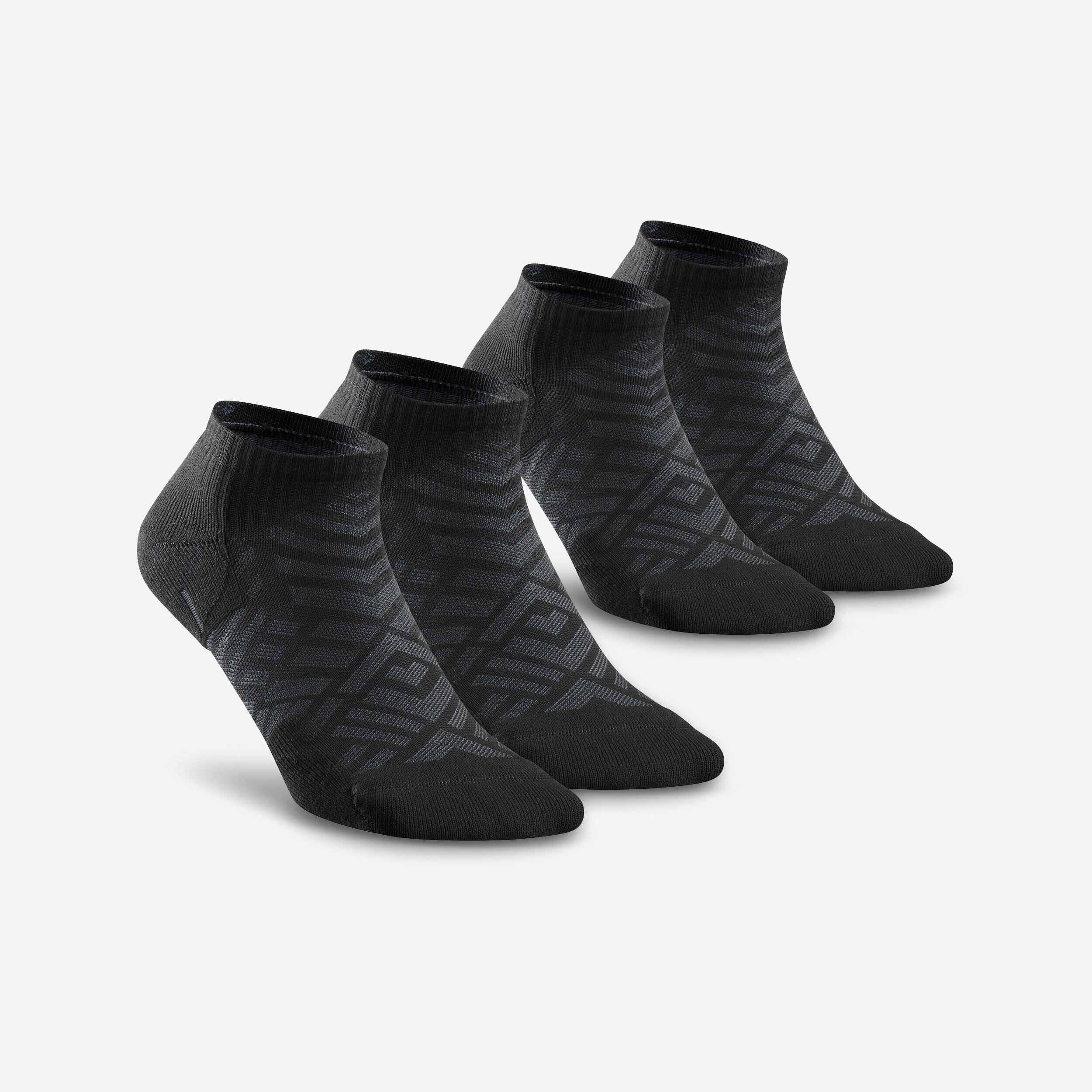 Adult hiking socks (2 pairs) Hike 100 - Black -  1