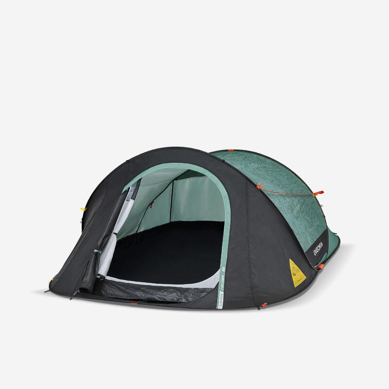 Tenda campeggio 2 SECONDS verde | 3 persone