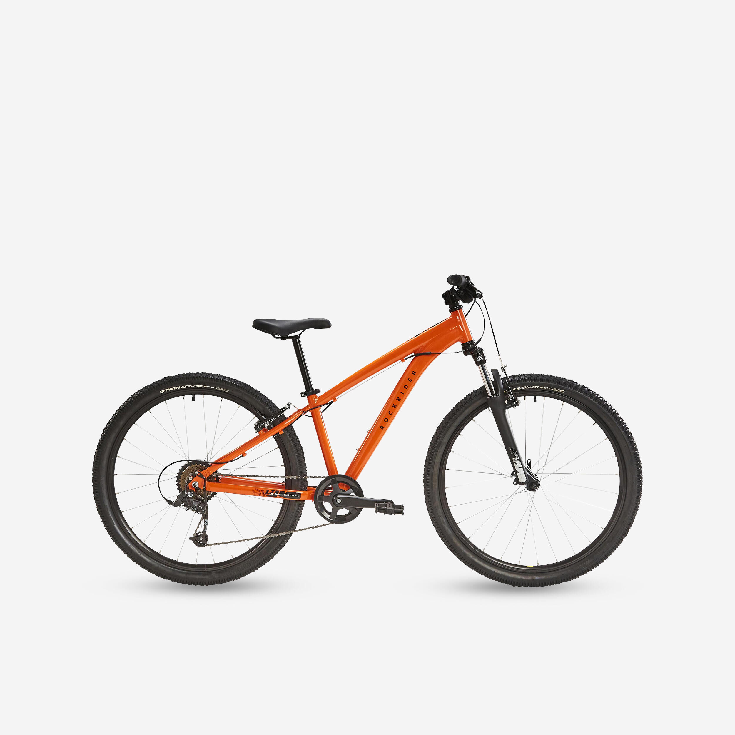 ROCKRIDER Kids' 26-inch lightweight aluminium mountain bike, orange