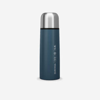 0.4 L Stainless Steel Isothermal Flask with Cup for Hiking - Blue