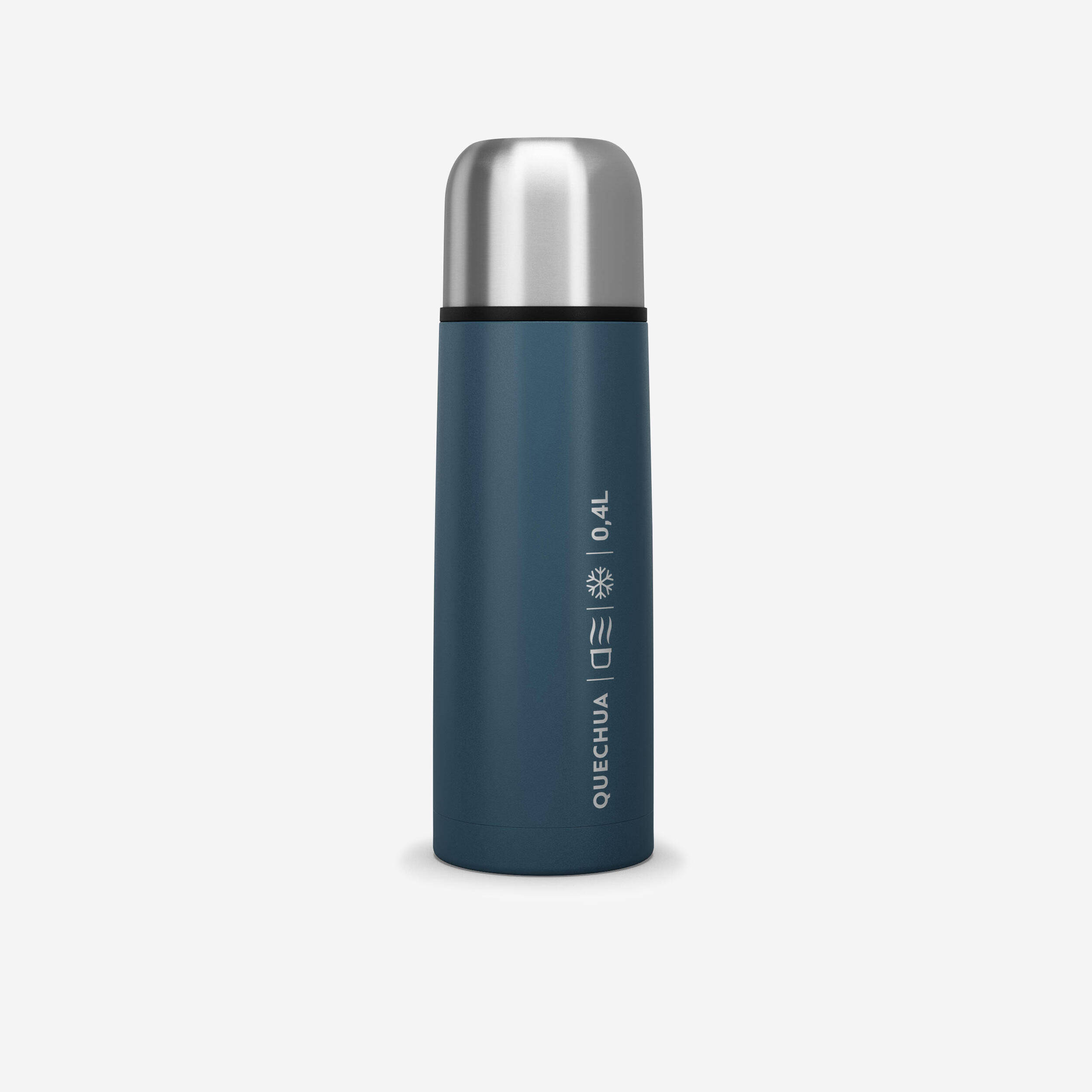 0.4 L Stainless Steel Isothermal Flask with Cup for Hiking - Blue -  1