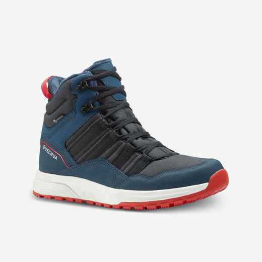 
      Cipele za planinarenje SH500 Mid vodootporne tople muške plavo-crvene
  