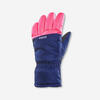 Warme en waterdichte skihandschoenen voor kinderen 100 blauw/fluoroze