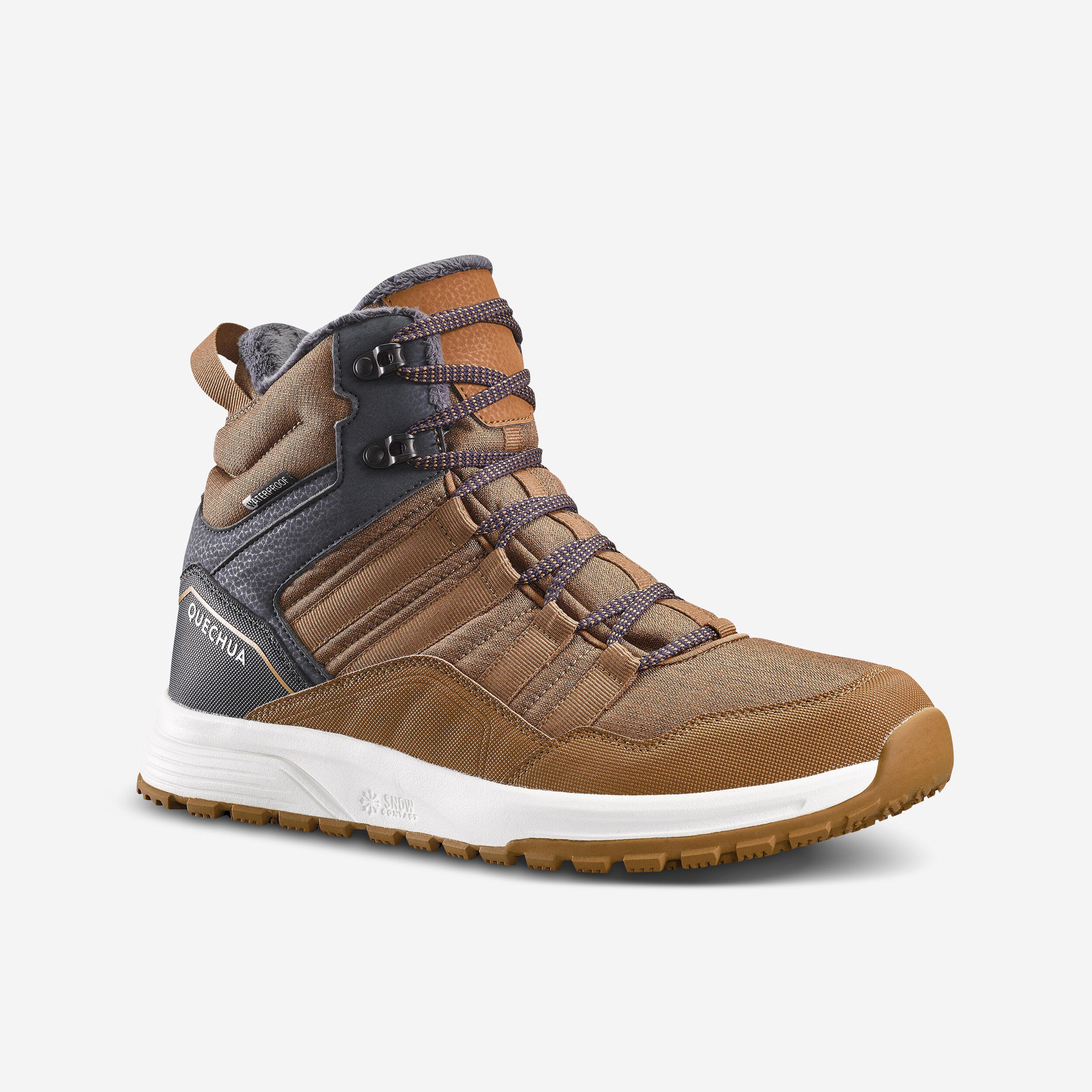 Warm, waterproof hiking boots - SH500 MID - Men