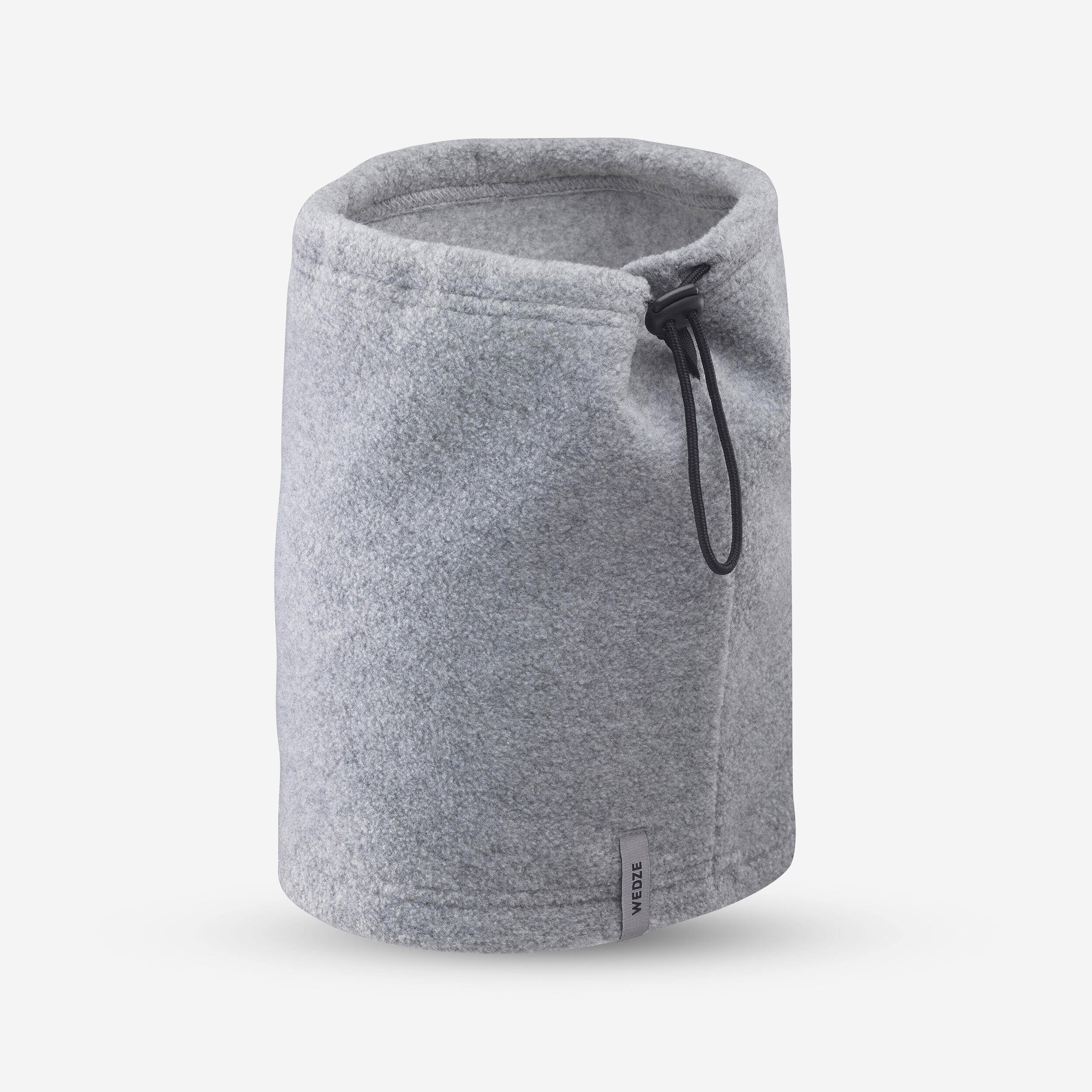 ADULT FLEECE SKI SNOOD - DRAWCORD - GREY -  1