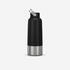 Stainless Steel Water Bottle with Wide Carry Handle Cap - 1 Litre Black