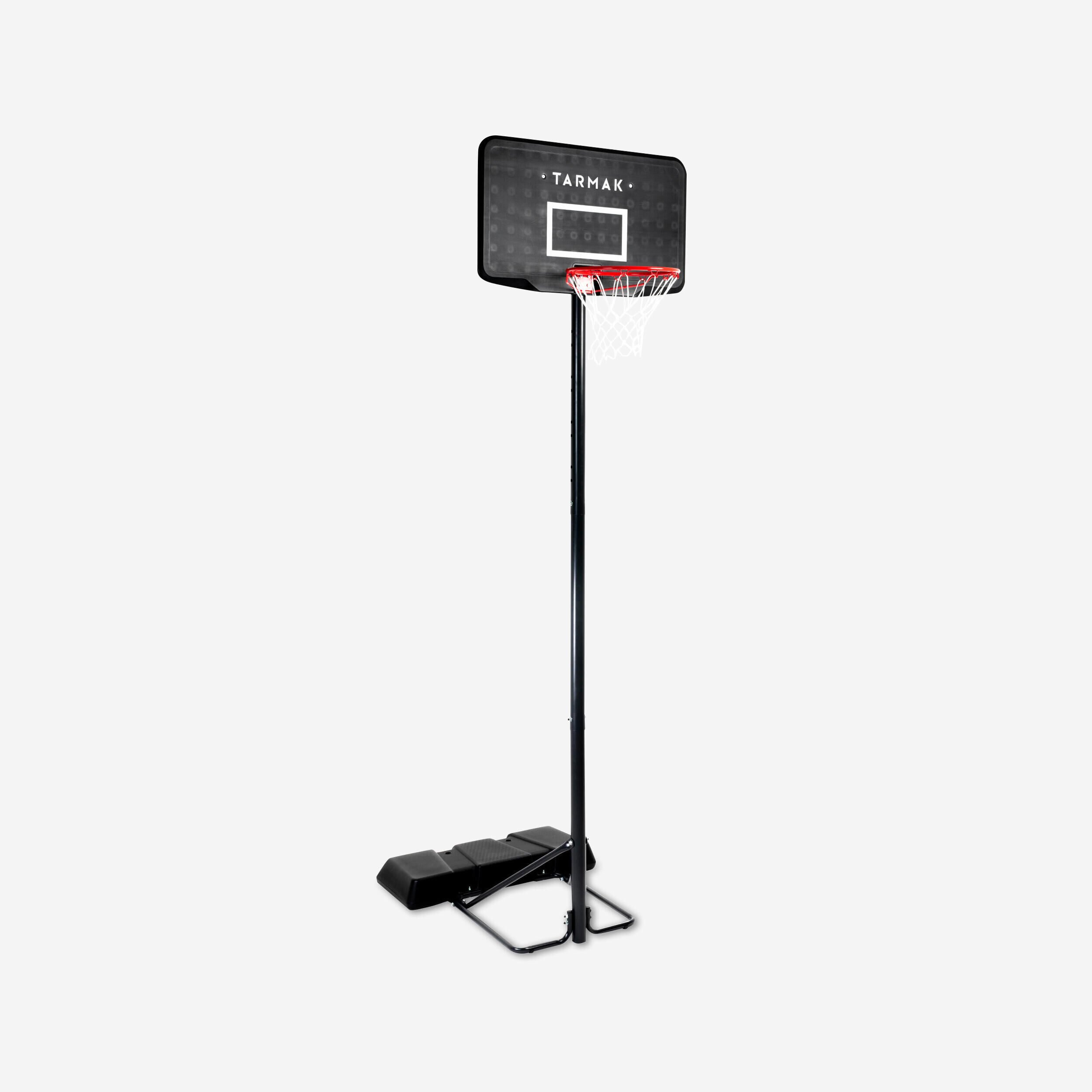 TARMAK Basketball Hoop with Adjustable Stand (from 2.20 to 3.05m) B100 - Black