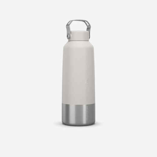 
      Gourde inox 1L avec bouchon à vis pour la randonnée - Blanc
  