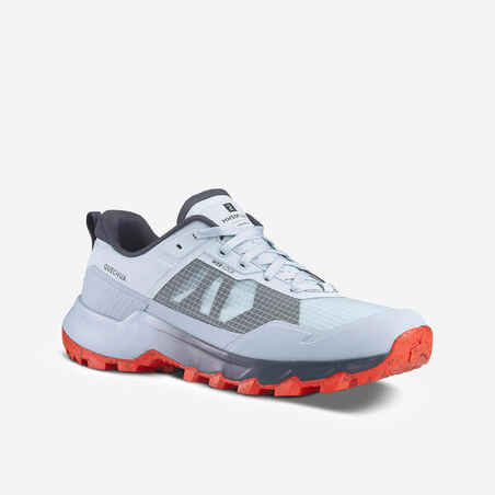 Men’s Hiking Shoes - MH500 LIGHT - Light Grey/Red
