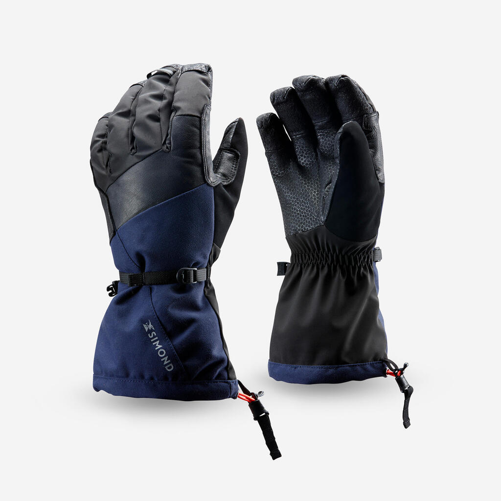 2-in-1 waterproof mountaineering gloves, black