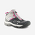 Chaussures  imperméables de randonnée enfant lacet crossrock mid grises 35-38