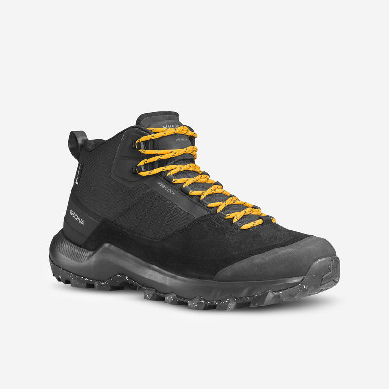 Cipele MH500 MID muške za planinarenje vodootporne - crne