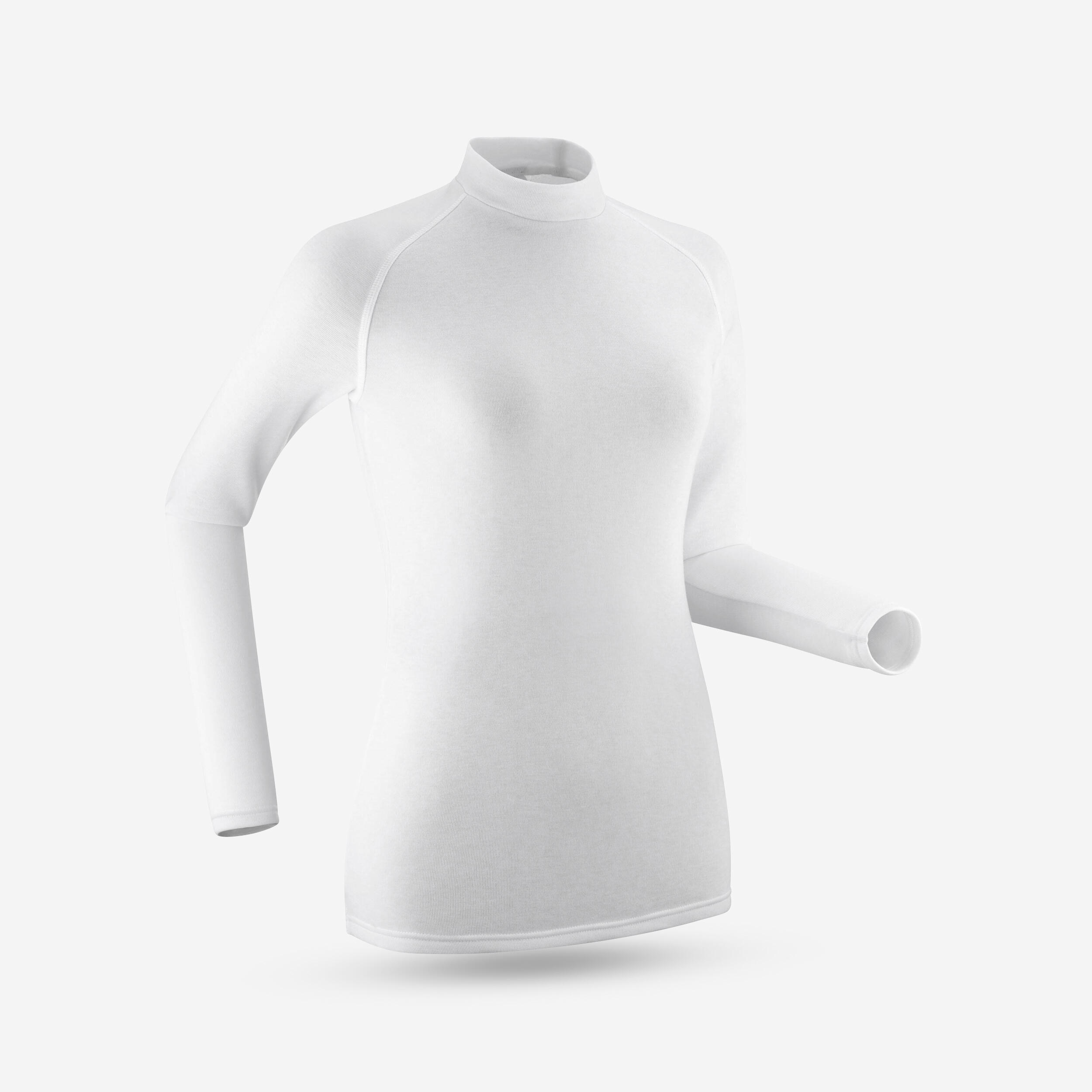 Women’s ski base layer top BL 100 -  Grey White  1/7