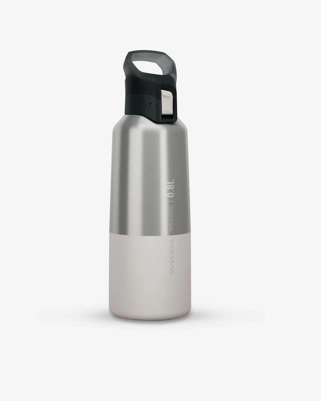 Trinkflasche Isolierflasche Wandern MH500 0,8 l weiß 