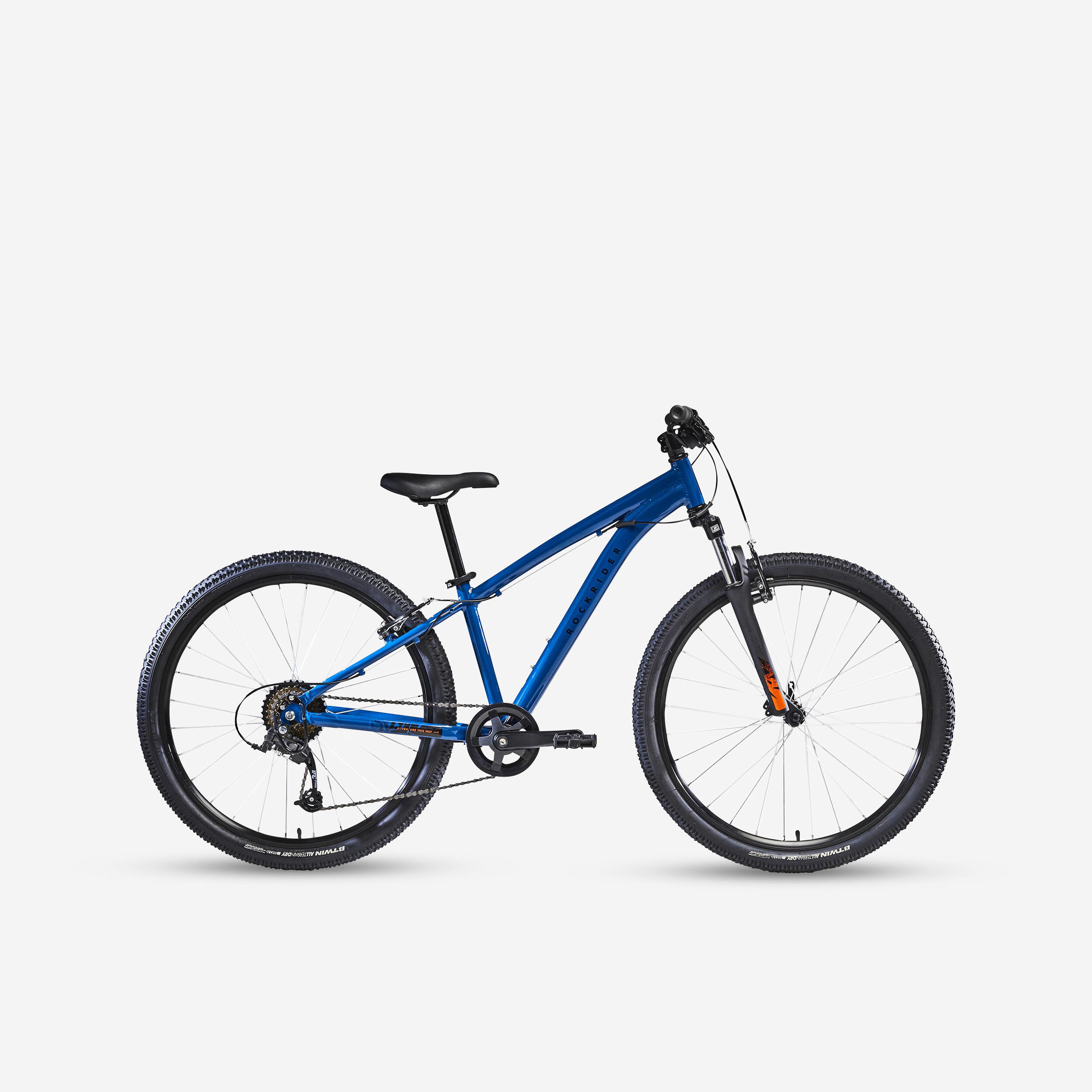 ROCKRIDER Kids' 26-inch lightweight aluminium mountain bike, blue