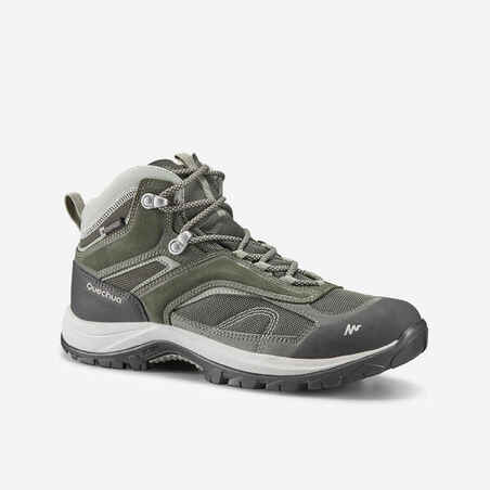נעליים נגד מים להליכה בהרים לנשים, MH100 Mid – חאקי
