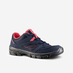 Kids’ Lace-up Hiking Shoes MH100 from size 2 TO 5 Blue Coral