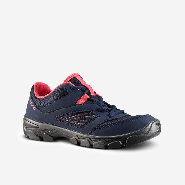 Kids' Lace-up Hiking Shoes MH100 from size TO Blue Coral