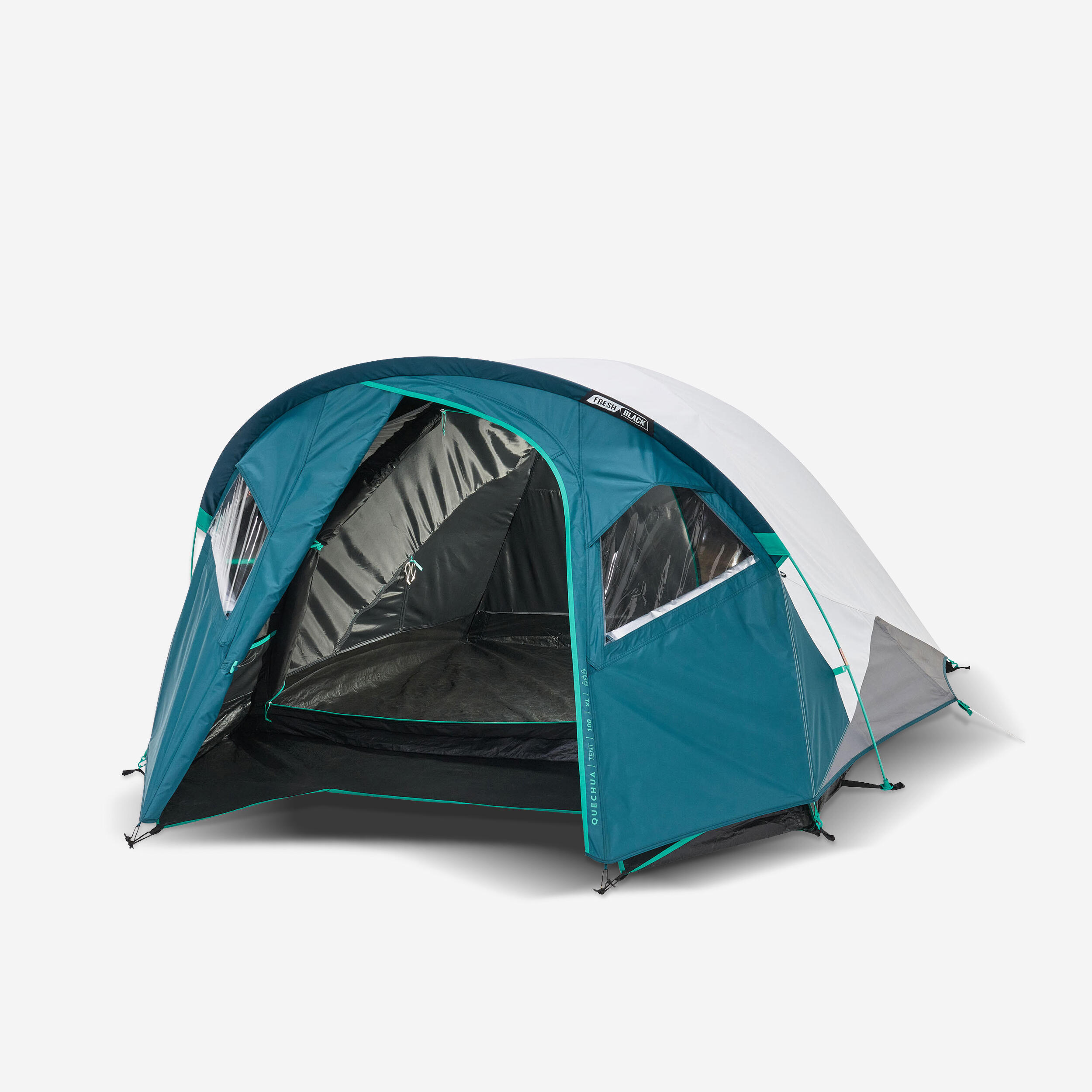 QUECHUA Camping tent MH100 XL - 3-P - Fresh&Black