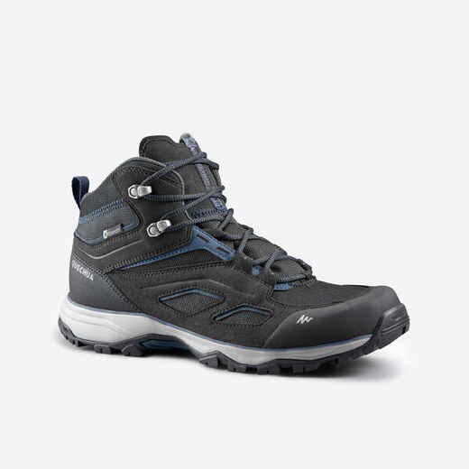 
      Men's Waterproof Mountain Walking Boot-Shoes - MH100 Mid - Black
  