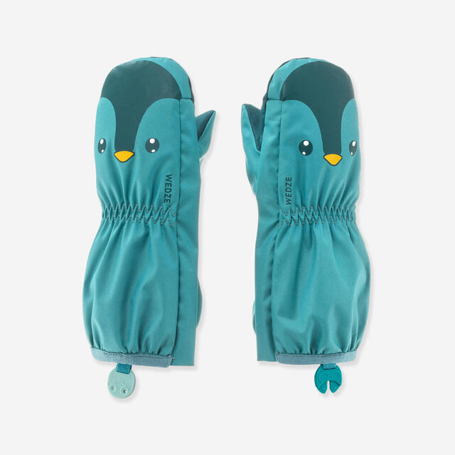 Skiwanten 500 voor peuters warm turquoise