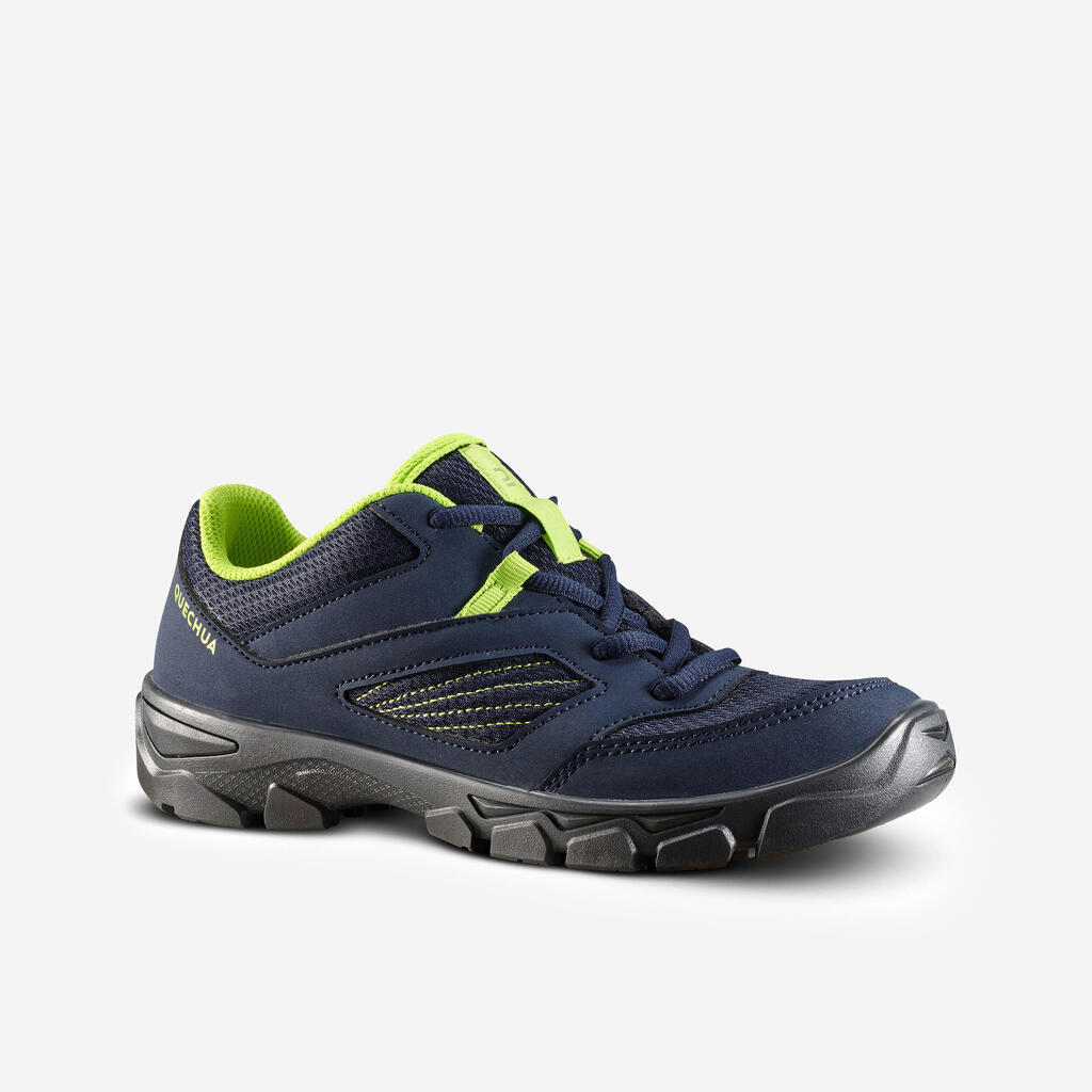 Chaussures de randonnée enfant avec lacets - nh100 bleu - 35 au 38