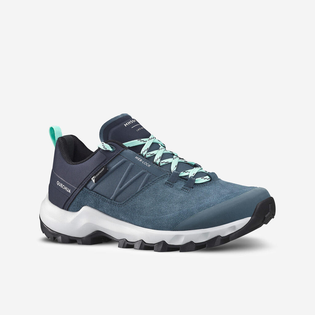 MH500 Women's Waterproof Mountain Hiking Shoes - Blue