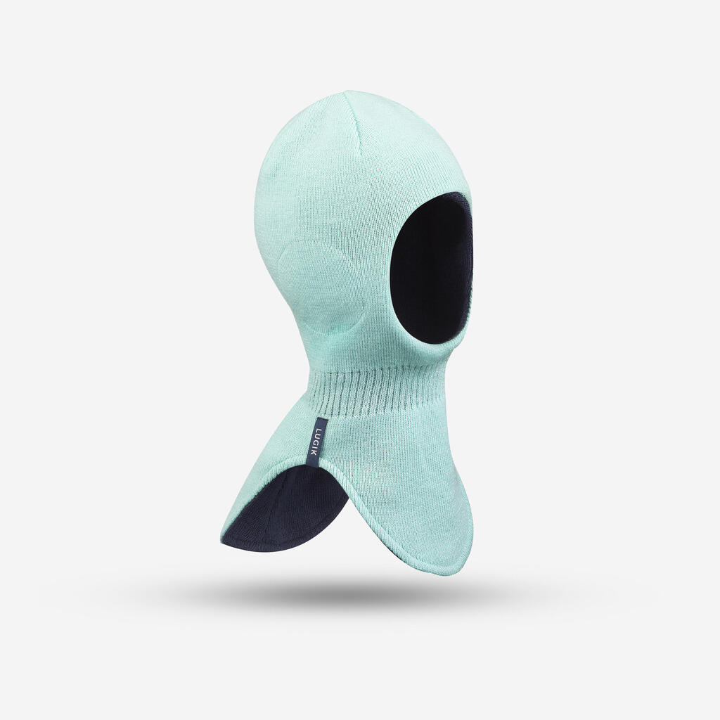 Babies' Ski/Sledge Balaclava - Warm Reverse Green Blue