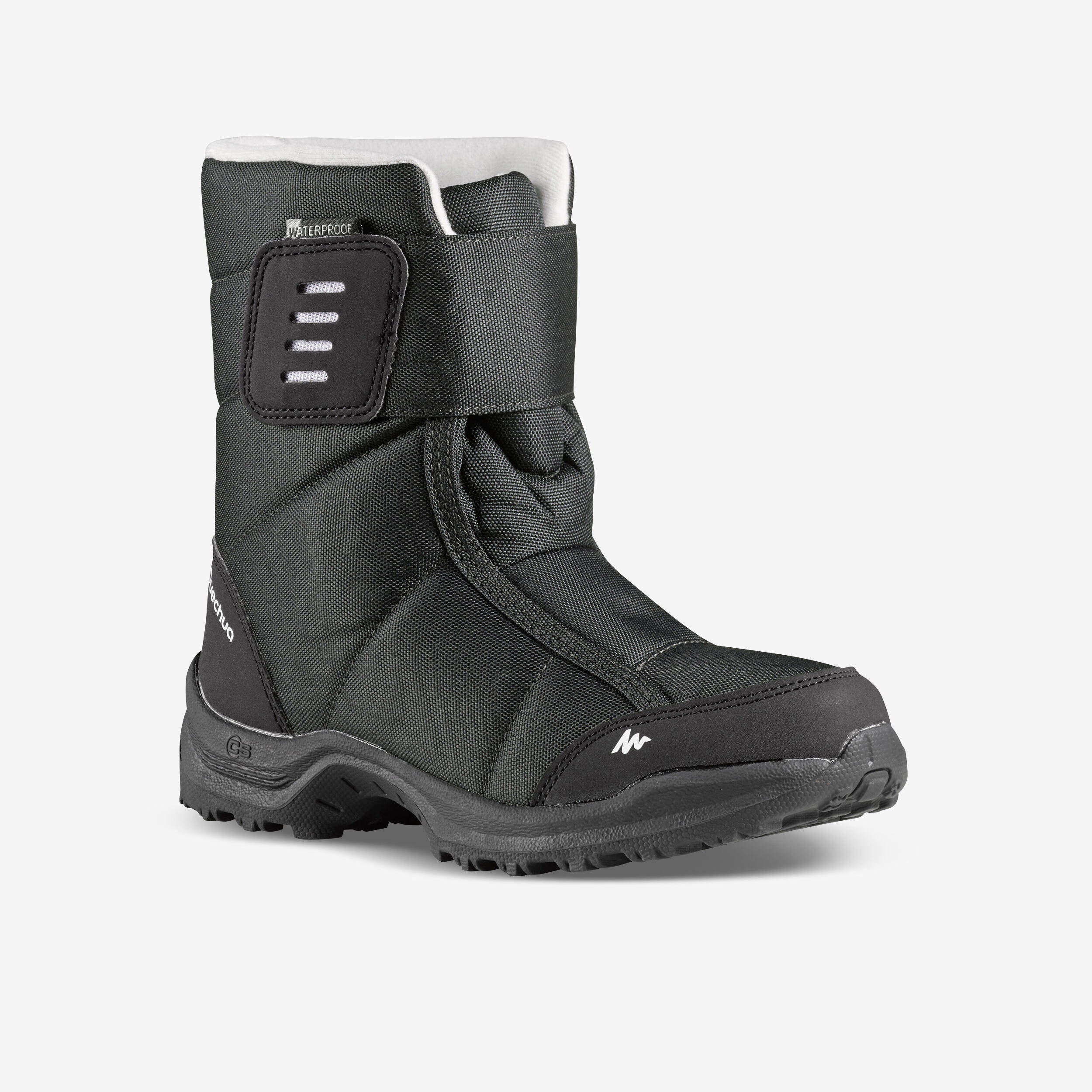 Kids’ warm waterproof snow hiking boots SH100 - Velcro Size 7 - 5.5  -  1