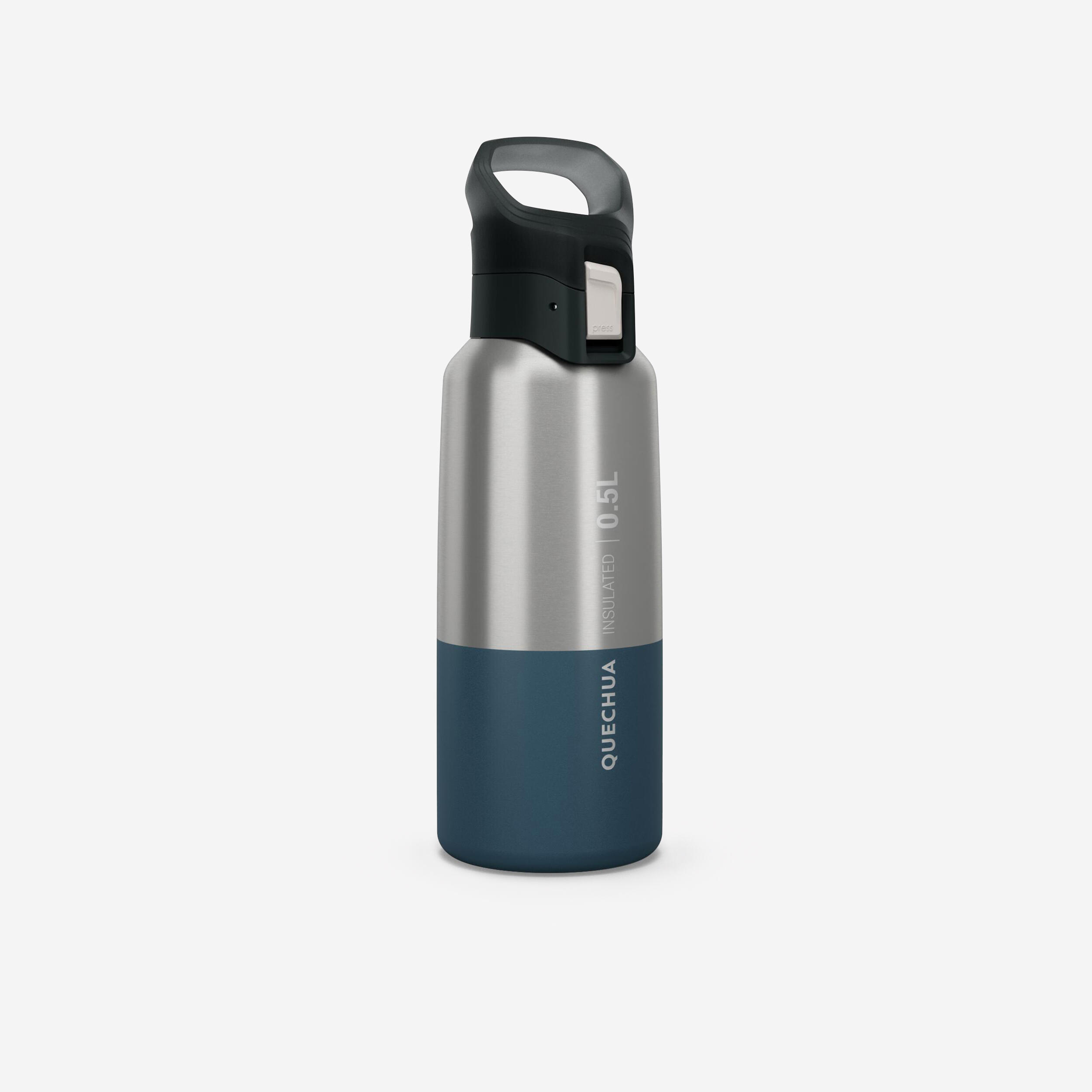 Quechua Isothermal Stainless Steel Hiking Flask MH500 0.5 L Blue