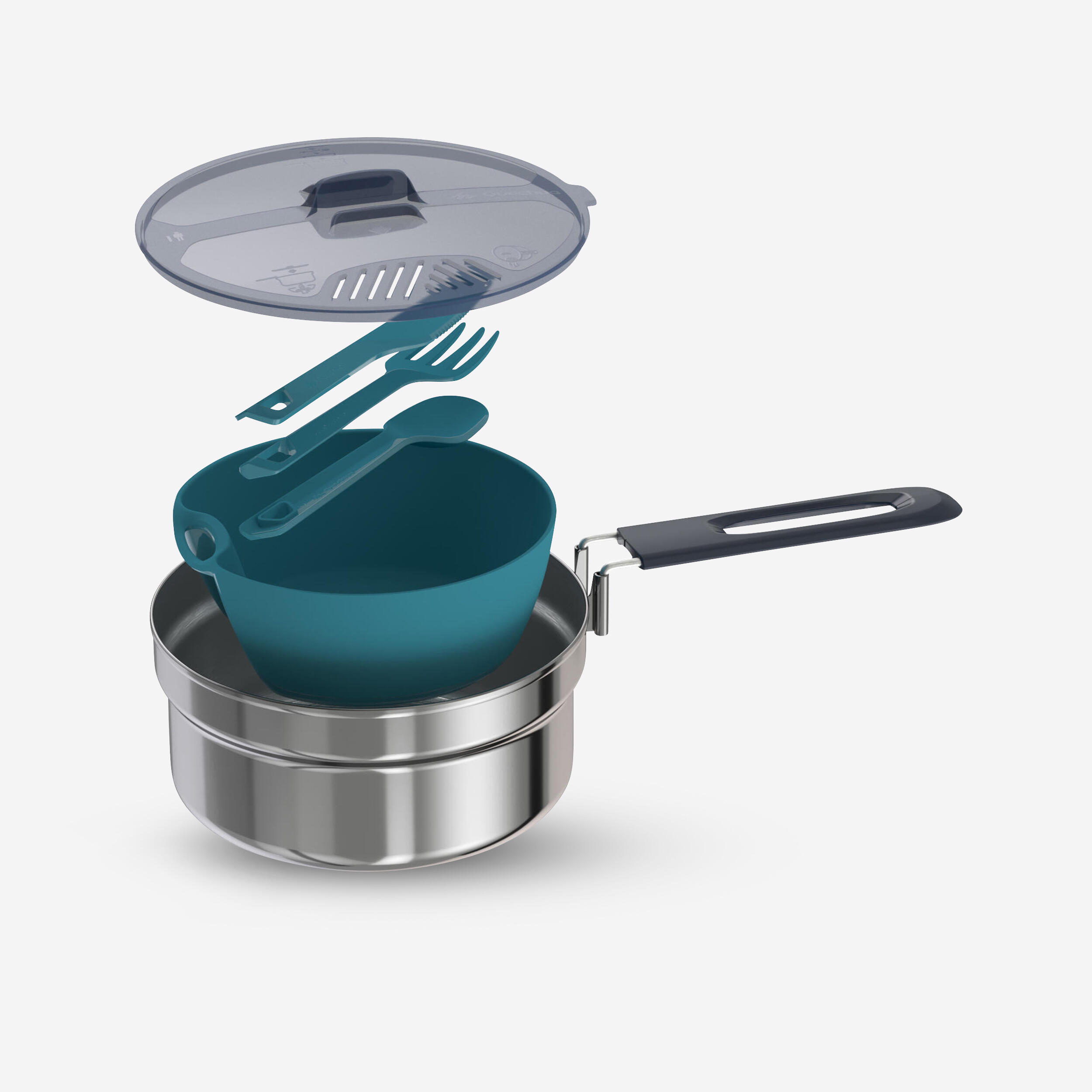 Gamelle en acier inoxydable MH100 1P - QUECHUA
