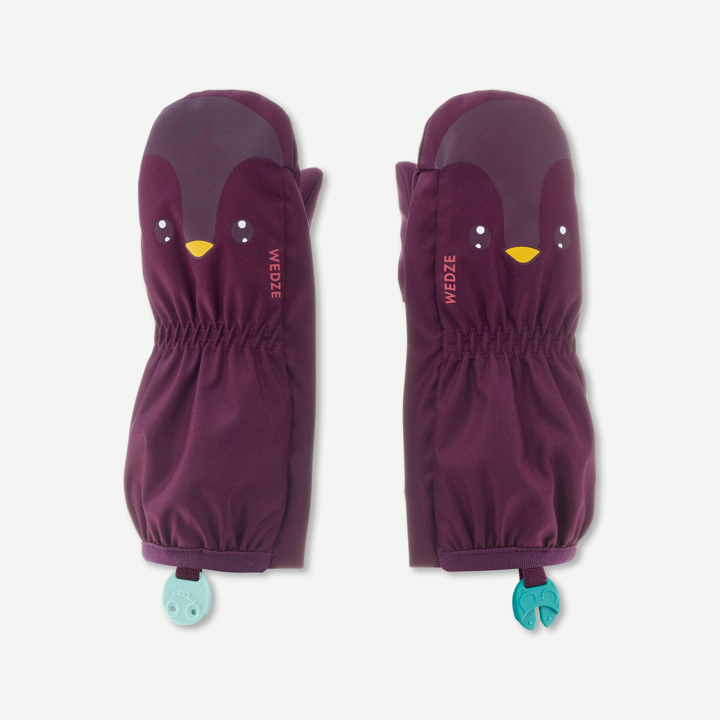 Kids' Waterproof Mittens Purple Plum, Plum Wedze Decathlon
