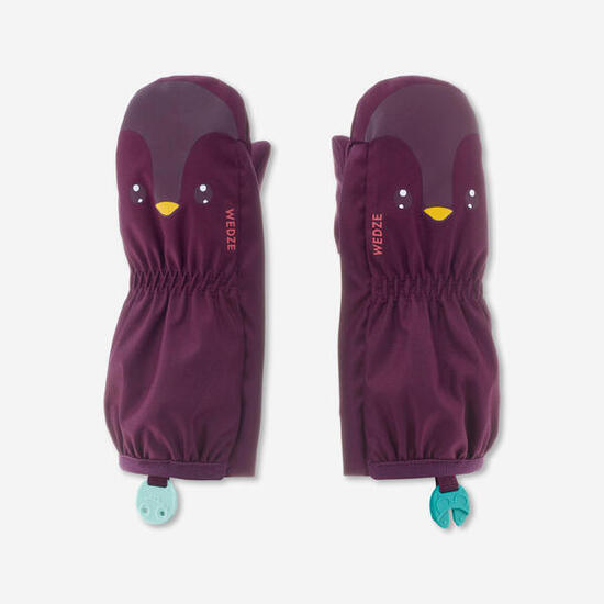 Moufles ski bébé - 500 warm - violettes