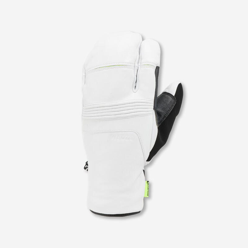 ADULTS' DOWNHILL SKIING LOBSTER GLOVES 900 - WHITE