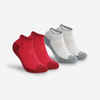 CALCETINES SENDERISMO NIÑOS MID MH100 X2 ROJO BLANCO