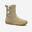 Schneestiefel Damen Leder warm wasserdicht Winterwandern - SH500 beige