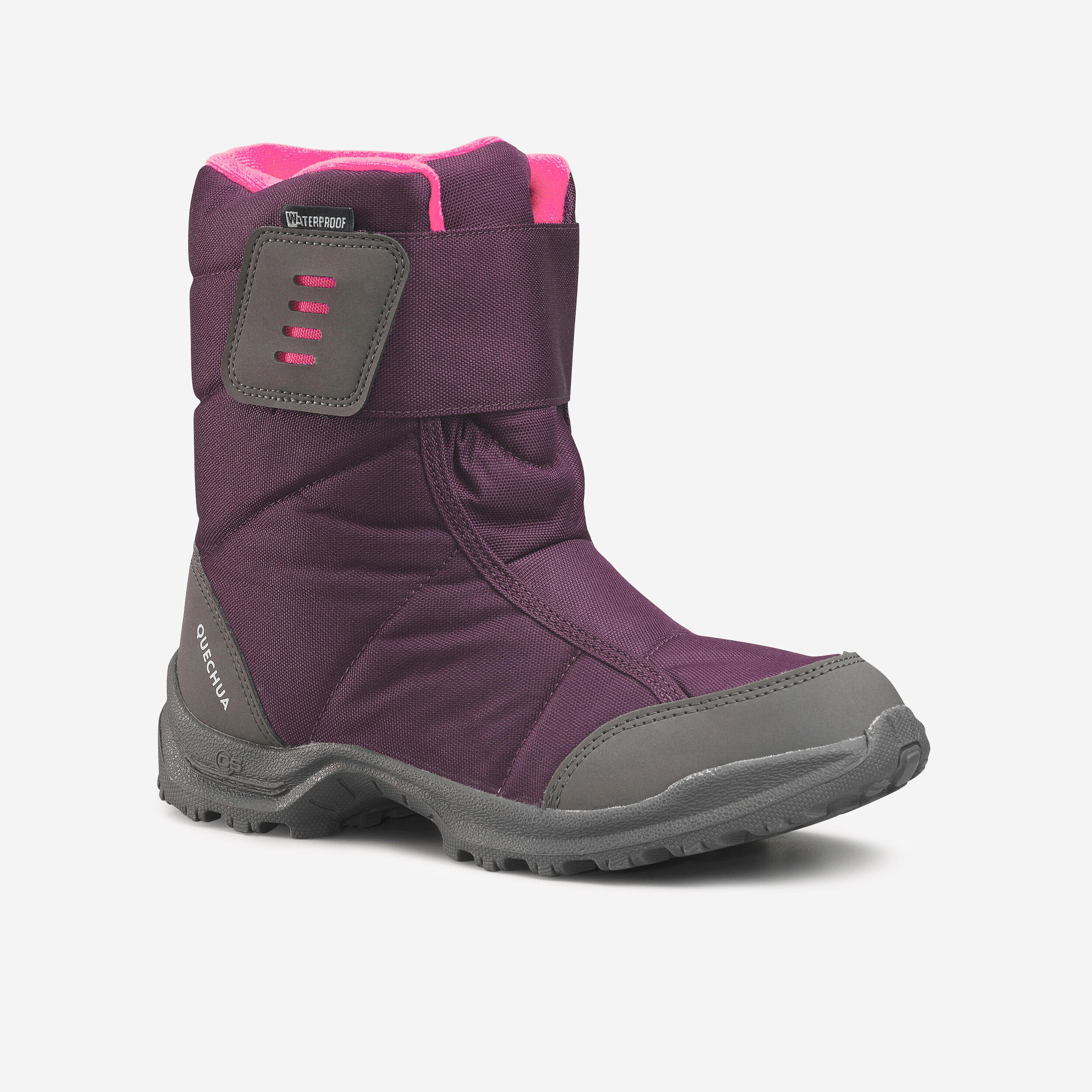 QUECHUA Kids’ warm waterproof snow hiking boots SH100 - Velcro Size 7 - 5.5 