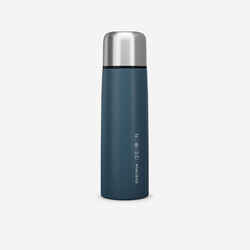 1 L stainless steel isothermal water bottle with cup for hiking - Blue