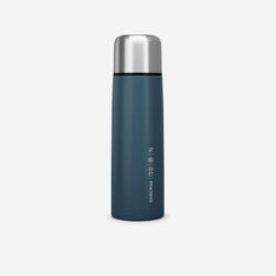 1 L stainless steel isothermal water bottle with cup for hiking - Blue