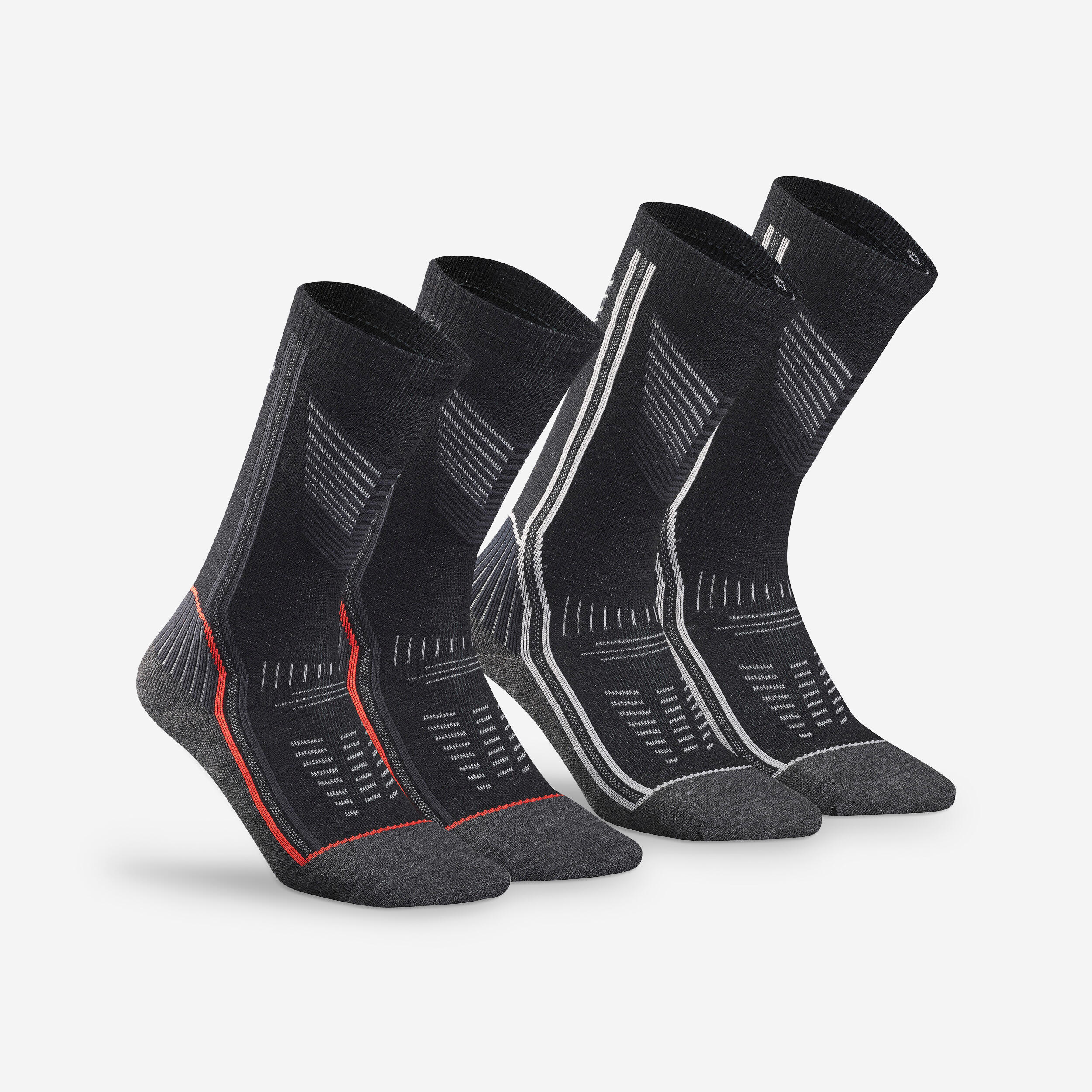 CityComfort Kniekousen Dames Heren - Lange Sokken Zwart Rood Wit
