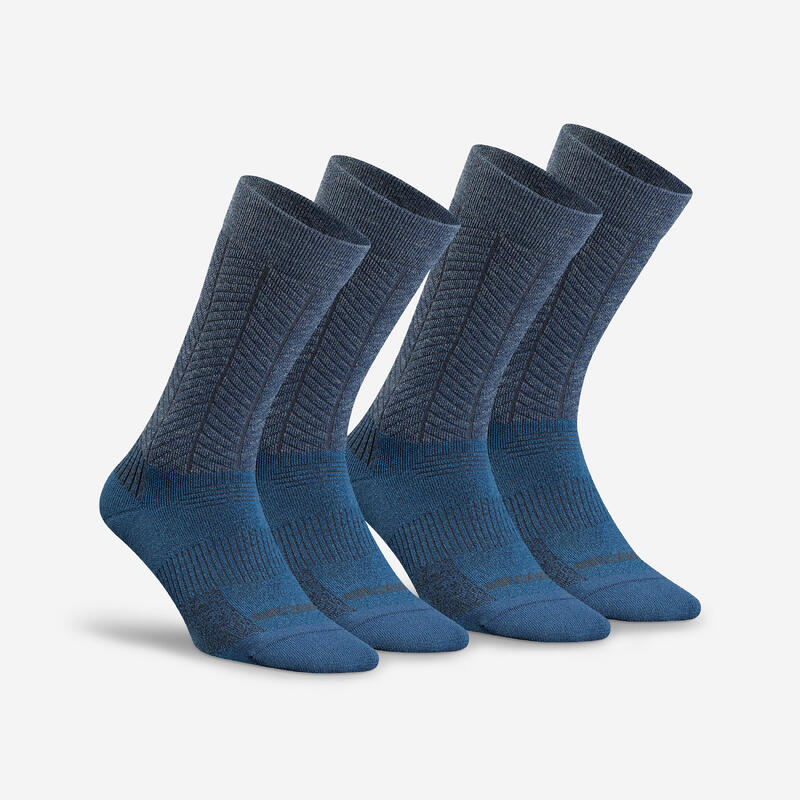 Yetişkin Outdoor Uzun Kışlık / Termal Çorap - Mavi - 2 Çift - SH500 Mid