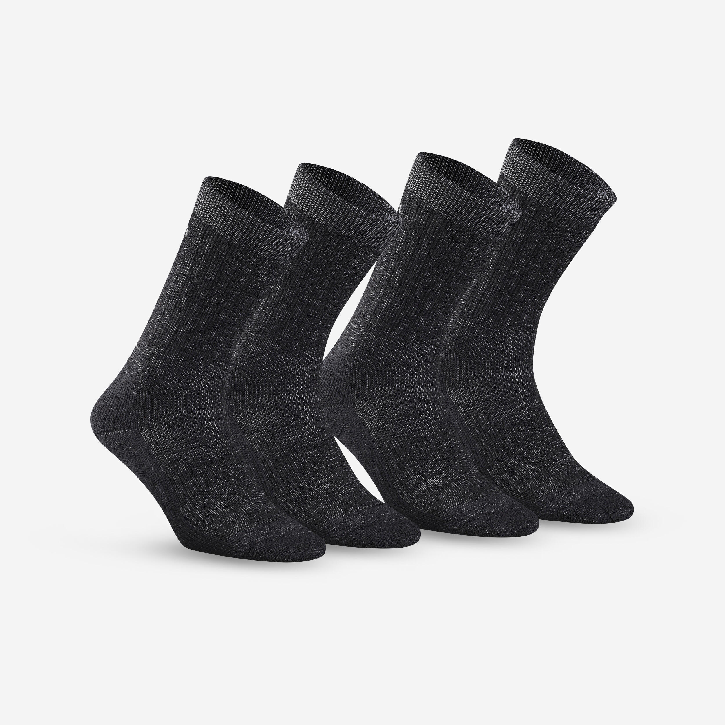 Warm Hiking  Socks - SH100 U-WARM MID - 2 Pairs 1/4